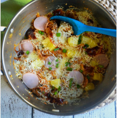 Barbecue Hawaiian Pizza Quinoa Skillet