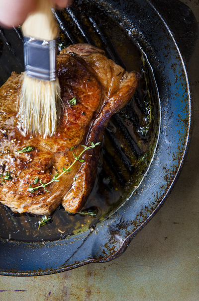 Classic Steak with Bleu Cheese Chive Butter