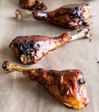 Grilled BBQ Turkey Legs